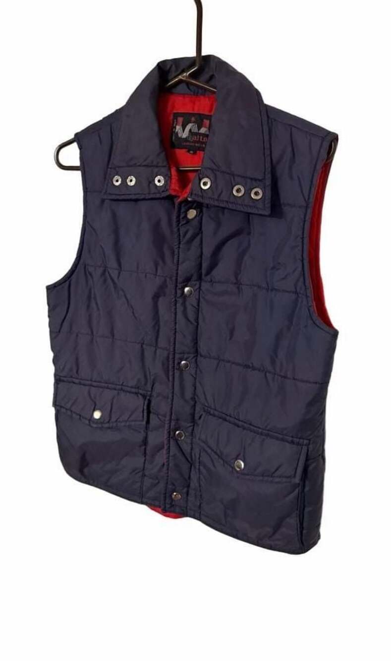 Vintage Alto Leisure Wear Men's XS, Women's Small Insulated Nylon Navy Vest